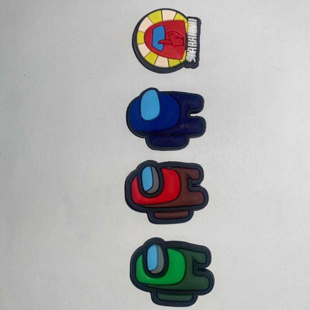 4 Among Us Croc Charms
